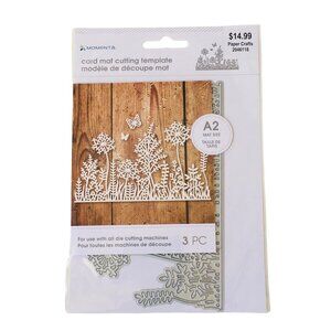 Momenta Card Mat Cutting Template - Flowers & Butterfly Shape A2 Mat Size (3pc)